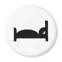 bed sleeping icon magnets