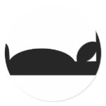 bed sleeping icon round sticker