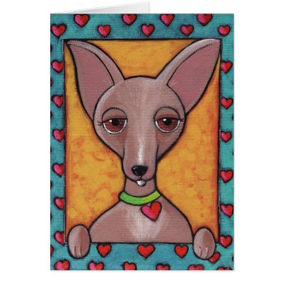Bedazzled Chihuahua Greeting Card by Maria_K_Bell