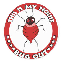 BEDBUG TERMINATOR ROUND STICKER