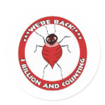 BEDBUGS GALORE ROUND STICKERS