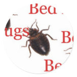 bedbugs round stickers