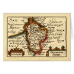 Bedfordshire County Map, England Card
