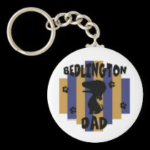 Bedlington Dad Keychain keychains