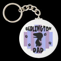 Bedlington Dad Keychain keychains