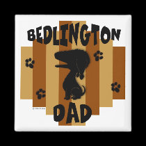 Bedlington Dad Magnet magnets