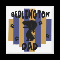 Bedlington Dad Magnet magnets