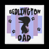Bedlington Dad Magnet magnets