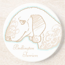 Bedlington Terrier Beverage Coaster