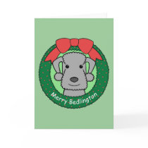 Bedlington Terrier Christmas cards
