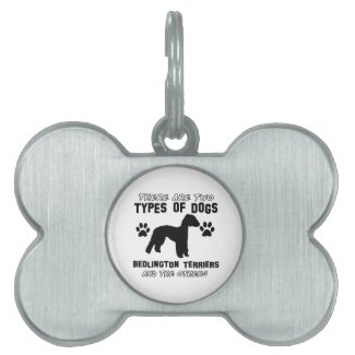 Bedlington Terrier dog designs Pet Tags
