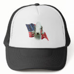 Bedlington Terrier Flag Trucker Hats