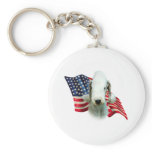 Bedlington Terrier Flag Keychains