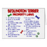 BEDLINGTON TERRIER Property Laws 2 Greeting Card