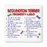 BEDLINGTON TERRIER Property Laws 2 Fridge Magnet