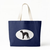 Bedlington Terrier Silhouette bags
