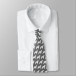 Bedlington Terrier Silhouettes Neck Ties