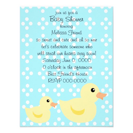 Bedotted Duck in Blue Custom Announcement