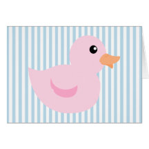 Bedotted Duck in Pink Card