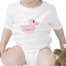 Bedotted Duck in Pink Rompers