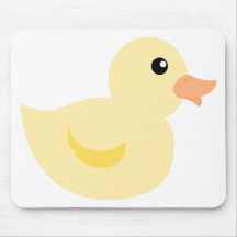 Bedotted Duck in Yellow Mouse Pads