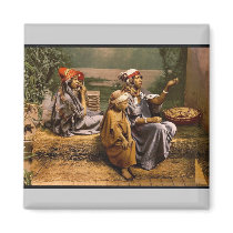 Bedouin beggars and children, Tunis, Tunisia vinta Refrigerator Magnets