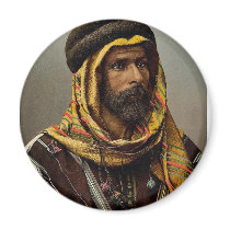 Bedouin Chief of Palmyra, Holy Land (i.e., Tadmur, Refrigerator Magnet