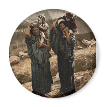 Bedouins and children outside tent, Holy Land rare Refrigerator Magnet