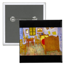 Bedroom at Arles by Vincent Willem van Gogh Pin