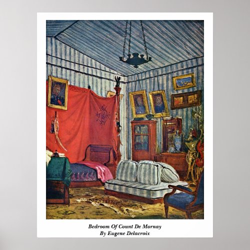 Bedroom Of Count De Mornay By Eugene Delacroix Print