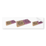 Beds as Be Beryllium and Ds Darmstadtium Bumper Sticker