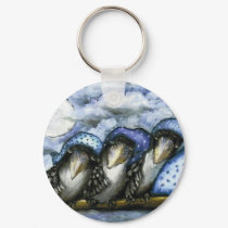 bedtime crows keychains