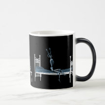 Bedtime X-Ray Skeleton Black Blue Coffee Mugs