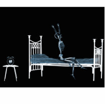 Bedtime X-Ray Skeleton Black Blue photo sculptures