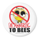 round_magnet - Bee Allergy: I'm Allergic to Bees round_magnet - Bee Allergy: I'm Allergic to Bees
