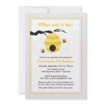 Bee and Beehive Gender Reveal Baby Shower invitations