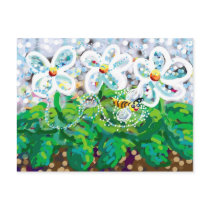 bee and flowers postcards by Annaart bee and flowers postcards