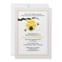 Bee and Hive Sprinkle Baby Shower Invitation invitations