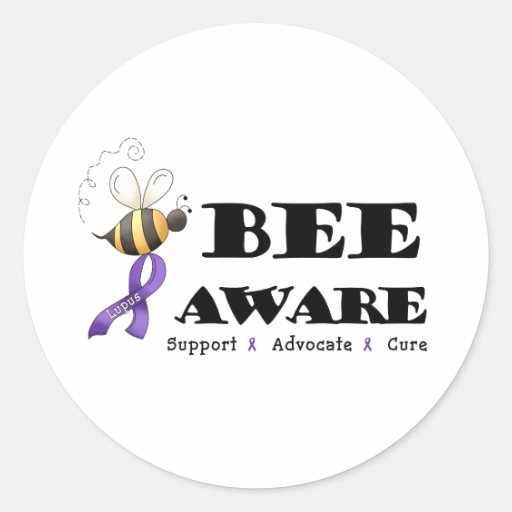 Bee Aware - Lupus Awareness Stickers