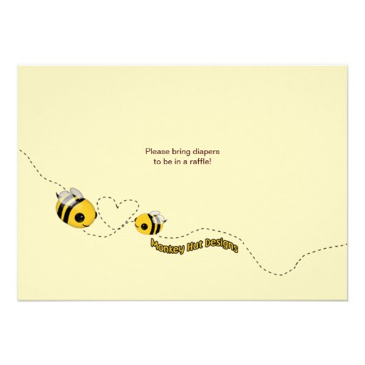 BEE Baby Shower Invitation - Cute as can "bee"
