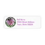 Bee Balm Flower Return Address Label
