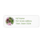 Bee Balm Flower Return Address Label
