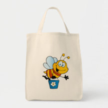 Bee Bees Bug Bugs Insect Cute Cartoon Animal Canvas Bag