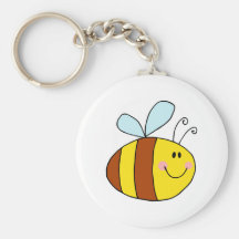 Bee Bees Bug Bugs Insect Cute Cartoon Animal Key Chain