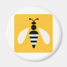 Bee Bees Bug Bugs Insect Cute Cartoon Animal Fridge Magnet