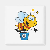 Bee Bees Bug Bugs Insect Cute Cartoon Animal Magnet