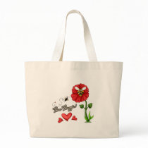 Bee Boppin Bee on Flower bags by cutespot Bee Boppin Bee on Flower bags
