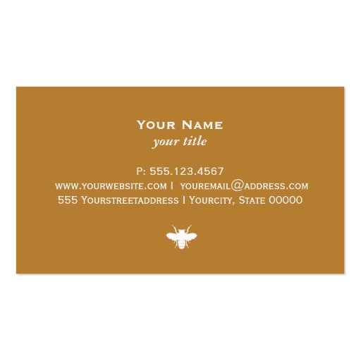 Bee Business Card (back side)