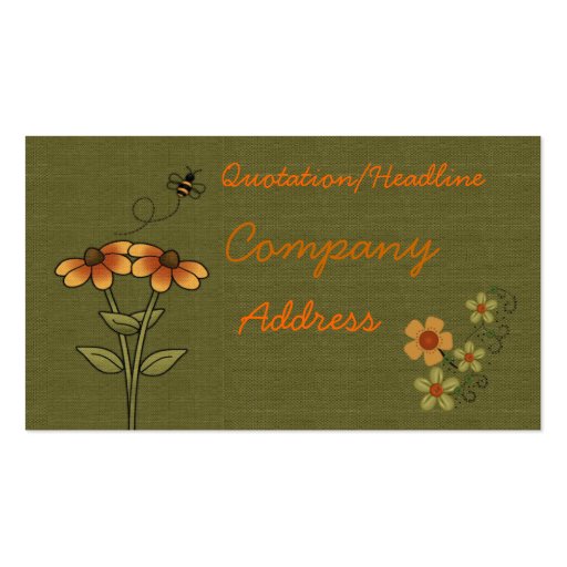 bee business card (front side)