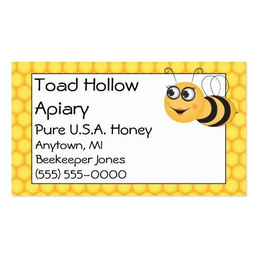 Bee Business Card Templates (front side)